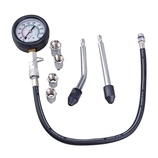 Compression Tester Kit - 4 steel spark plug adapters