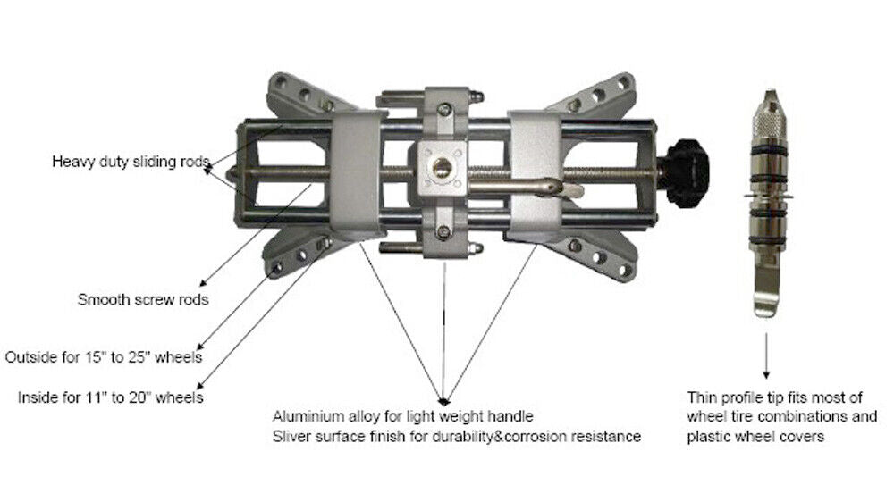 3D DSP Wheel Alignment Rack Tool for Camber Caster Gauge Adapter Rim C ...