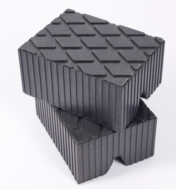 Pinch Weld Solid Rubber Lift Pads - Set of 4 – Extra Height 6-3/8" x 4-3/4