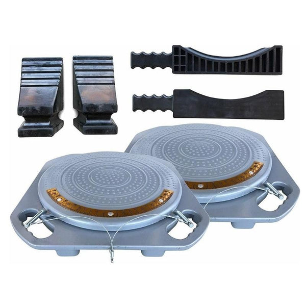 Wheel Alignment Turntable Pair with Accessories